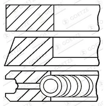 Motor automobilu Sada pístních kroužků GOETZE ENGINE 08-433007-00
