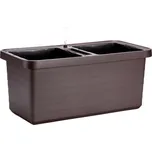 Truhlík BERBERIS DUO samozavlažovací + knoty 80x39x35cm, hnědá