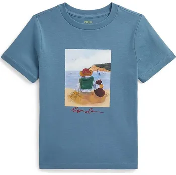 Chlapecké tričko Dětské bavlněné tričko Polo Ralph Lauren 322A12424001 modrá 55X, vel. 102-108