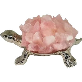 Růženín – velká želva na kovovém tělíčku 11,5 cm | Láska, harmonie, ochrana