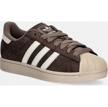 Pánské tenisky Nubukové tenisky adidas Originals Superstar II IH9314 hnědá 89X, EUR 46