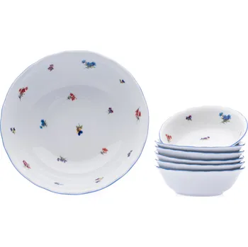 Český porcelán, a.s., Dubí Kompotová souprava, rakouská házenka, 7 d., Český porcelán