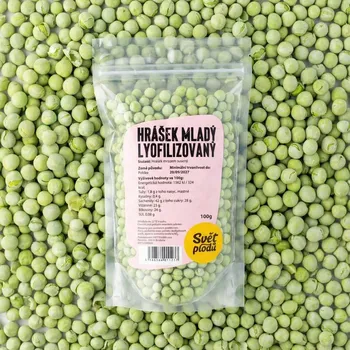 Sušená zelenina Hrášek mladý lyofilizovaný váha 100g