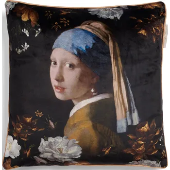 Polštář Essenza, Polštář Floral Girl 50 x 50 cm černý - Formadore