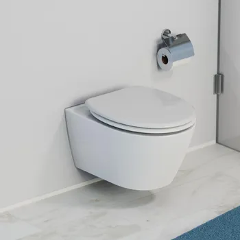 SCHÜTTE WC sedátko BÍLÉ, Duroplastové WC sedátko s mechanismem měkkého zavírání, WC sedátko | 82100