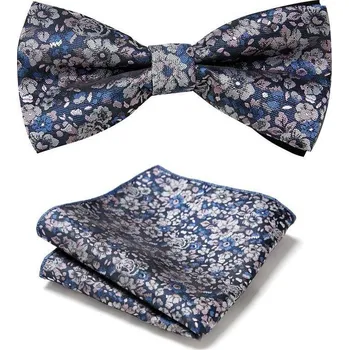 Motýlek Látkový motýlek Modrý Flower II Modrá