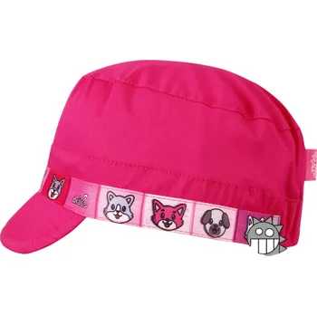 Čepice Dívčí kšiltovka Fidel - tm.růžová barva