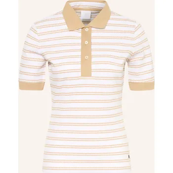 Dámská košile Bogner Dámské Pletené Polo Tričko, velbloudí / bílá, 48