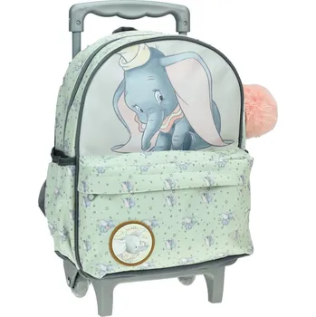 GIM S.A. Dětský cestovní batoh na kolečkách DISNEY DUMBO mentolovošedý 30 cm