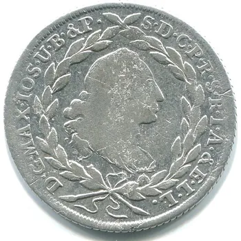 BAYERN. Maxmilián III. Josef (1745-1777). 20 Kreuzer 1774. Ag.
