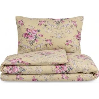 Povlečení Kvalitex Bavlněné povlečení PROVENCE COLLECTION Cler žlutá 1+2, 240x200, 70x90cm