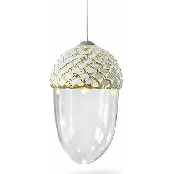 Vánoční dekorace SIRIUS LED svítící dekorace žalud 13 cm, závěsná