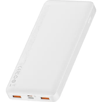 Pouzdro na mobilní telefon Baseus Bipow Digital Display Power banka 10000mAh 20W 2x USB / USB Type C / micro USB 20W Quick Charge AFC FCP bílá (PPDML-L02)