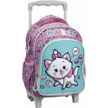 GIM S.A. Dětský cestovní batoh na kolečkách KOČKA MARIE růžový 30 cm