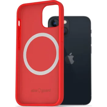 Pouzdro na mobilní telefon AlzaGuard Silicone Case Compatible with Magsafe pro iPhone 13 Mini červený