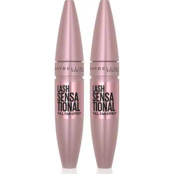 MAYBELLINE NEW YORK Lash Sensational Mascara Black 2 × 9,5 ml