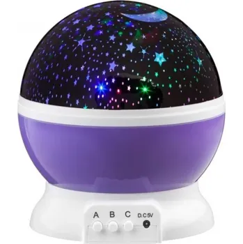 Dětské svítidlo Noční LED projektor 2v1 fialový