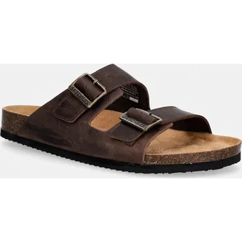 Dámské pantofle Nubukové pantofle Skechers AIDAN 205712 hnědá 89X, EUR 47.5