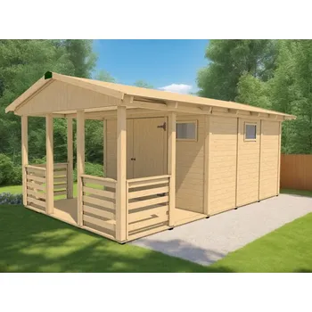 Zahradní altán Zahradní altán Herold A3355 C s terasovou podlahou (9,6 + 6,3 m2)