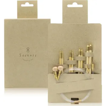 Jehlice Seeknit Kinki Amibari Sada kruhových jehlic Seeknit Shirotake, M2, 10 cm, 4 velikosti