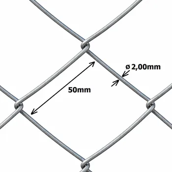 Pletivo Pletivo čtyřhranné, oko 50 mm, drát 2,0 mm, výška 100 cm, 25 m, pozinkované