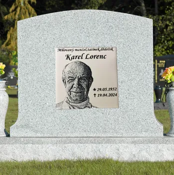 Smuteční dekorace Keramická náhrobní deska
