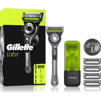 Břitva na holení Gillette Labs Gillette Labs náhradní břity 5 ks + držák do sprchy 1 ks + cestovní pouzdro 1 ks