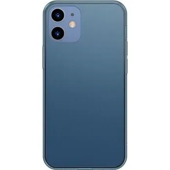 Pouzdro na mobilní telefon Baseus Pouzdro z matného skla Pevné pouzdro s pružným rámečkem iPhone 12 mini Navy blue (WIAPIPH54N-WS03)