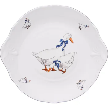 Talíř Thun 1794 Talíř koláčový, 27 cm, Constance, husy, porcelán Thun