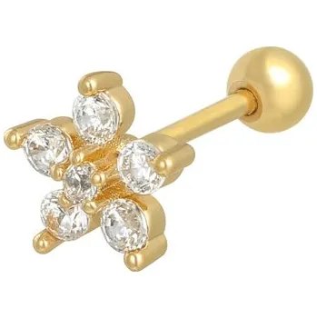 Piercing Piercing FLOWER se Zirkony Gold