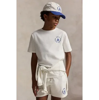Chlapecké tričko Dětské bavlněné tričko Polo Ralph Lauren 323A12263001 bílá 00X, vel. 140-149
