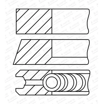 Motor automobilu Sada pístních kroužků GOETZE ENGINE 08-447507-00