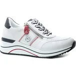 REMONTE D0T04-81 white kombi, dámské polobotky vel.36 (dámské bílé polobotky na klínku Remonte)