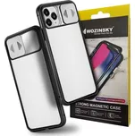 Wozinsky magnetické pouzdro pro vysouvací kameru Magnetické 360 ° Full Phone Cover Glass Screen Camera Cover iPhone 11 Pro Max Black