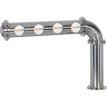 Výčepní technika Varia-Plus Výčepní stojan L4 nerez medailony LED čelní přímé dochlazení kohoutů, bez kohoutů Dochlazení: Přímé dochlazení kohoutů, trubky 7x8