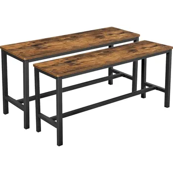 Nábytek Lavice k jídelnímu stolu, sada 2 ks, 108 x 33,5 x 50 cm, vintage