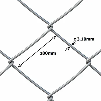 Pletivo Pletivo oborové, výška 200 cm, oko 100x100 mm, drát 3,1 mm, pozinkovaný drát, délka 10 m