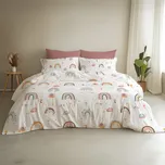 Stanex Ložní povlečení bavlněné - duha (LS411), 140 x 200 + 90 x 70, Zip