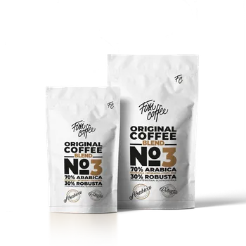 Káva Fixi Coffee No. 3 směs výběrové kávy střední Amerika zrnková / sáček Doypack / 500 g