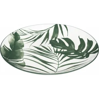 Talíř Sada 6 ks talířů LEAFS 26,5 cm bílá/zelená