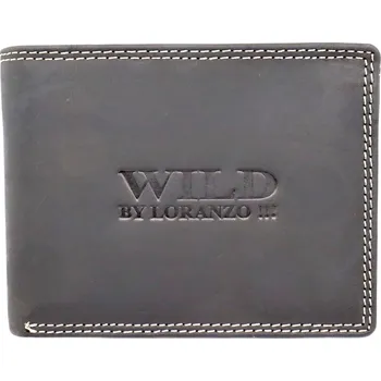 Peněženka Pánská kožená peněženka z pravé kůže WILD by Loranzo – více barev Barva: Černá