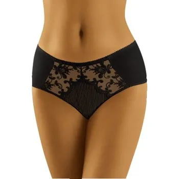 Dámské spodní prádlo Kalhotky Wolbar Eco-Co - ekologická bavlna Černá XL