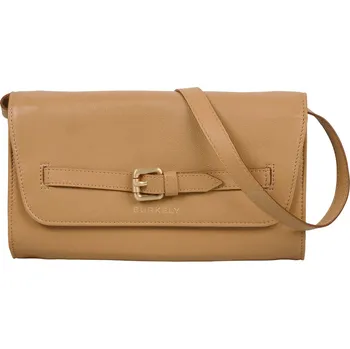 Kabelka Dámská crossbody kožená kabelka Burkely Clutch - světle hnědá