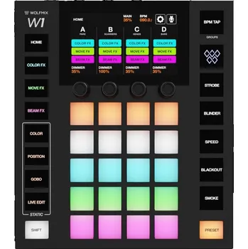 Řízení osvětlovací techniky Wolfmix W1 MK2 Řídící pult na světla (Jako nové)