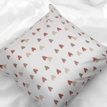 Povlak na polštářek Polášek Bavlněný povlak na polštářek - Hnědá srdíčka | 40 x 40 cm