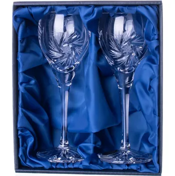 Sklenice ONTE CRYSTAL Broušené sklenice na likér 90ml, Větrník Počet sklenic v balení: 2 sklenice v dárkové sadě