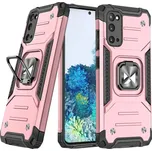 Wozinsky Hybridní odolné pouzdro Ring Armor + magnetický držák pro Samsung Galaxy S20 Ultra růžové