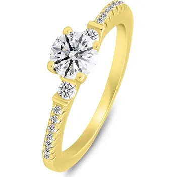 Šperk Brilio Silver Pozlacený prsten se zirkony RI139Y (Ag925/1000, 1,92 g)