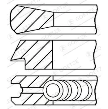 Motor automobilu Sada pístních kroužků GOETZE ENGINE 08-114400-00