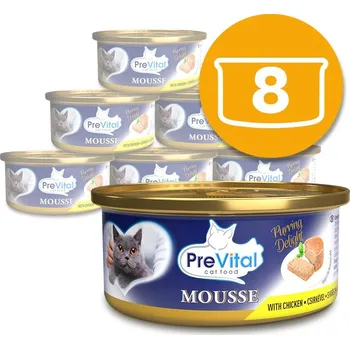 Krmivo pro kočku PreVital konzerva pro kočky kuřecí 8 × 85 g